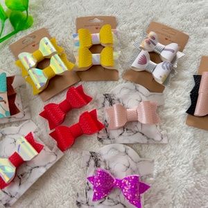 Handmade leather hair bow